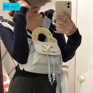 MW Denim Backpack, Denim Drawstring Women Backpack, Fashion Adjustable Strap Wear Resistant Students