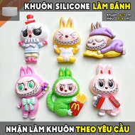 LABUBU 2D silicone mold SET OF 3, DIY mold, cake mold, jelly, pudding, log