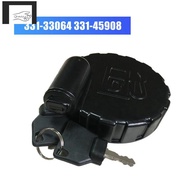 1 Piece 331/45908 331/33064 Fuel Cap Fuel Tank Side Lock Cover Black with 2 Keys for JCB Excavator 3