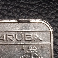 Koin Asing Aruba 50 Cents 2009 Error ringan Koin Kotak K-4519