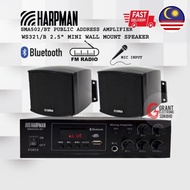 [SET] Harpman 50W PUBLIC ADDRESS AMPLIFIER with 2pcs 10W Mini Wall Mount Speaker