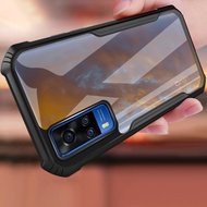 For Vivo Y51 Y51a Y31 2020 Clear Acrylic Airbag Case Hybrid Silicone Bumper Shockproof Cover