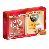 KIT KAT Milk Chocolate Shared Bag 12 x 2 + Free Nescafe Gold Coffee (Gold Latte or Flat White)- Christmas