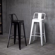 Bar Chair Modern Household Simple Bar Chair Nordic Stool Bar Chair European Solid Wood Backrest High Stool