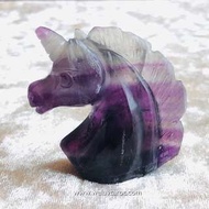 天然水晶螢石獨角獸 Natural fluorite unicorn
