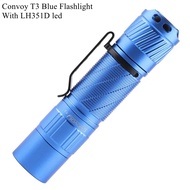 Convoy T3 Blue Flashlight With LH351D LED Mini Torch Camping Hiking Lamp