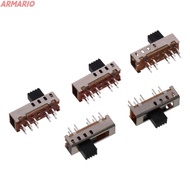 ARMARIO 5pcs Toggle Switch, 4 Position 5mm Toggle Micro Slide Switch, Mini 10P 2P4T SS-24E01 Vertica