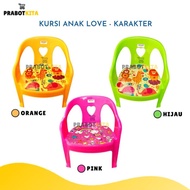 Termurah Kursi Anak Mini Love Karakter - ZLG / Kursi Plastik Kecil /