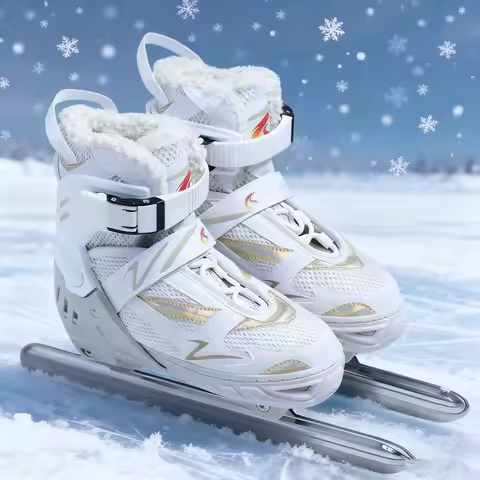 Adjustable Size Speed Ice Skates With Steel Bracket Long Track Speed Ice Skates Professional Ice Hoc