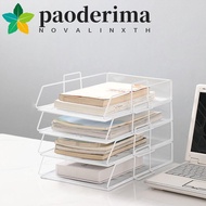 PAODERIMA Stackable File Rack, Desktop Organizer File Organizer A4 File Storage Tray, Fashion Papers