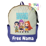 NEWEST CUTE KPOP DEMON HUNTERS HUNTRIX GOLDEN GIRLS' SCHOOL BAG FREE NAME