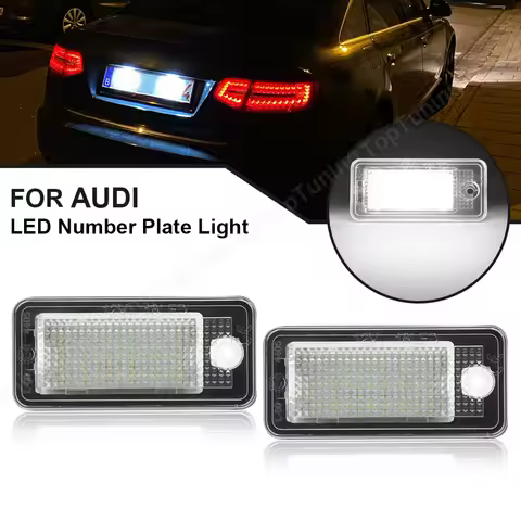 LED Number Plate Light For Audi A3 8P A4 B6 B7 S4 RS4 A6 RS6 S6 C6 S5 Cabrio Q7 A8 S8 RS4 Avant Erro