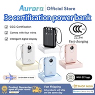 [3c/ccc certification] 2025 new power bank comes with four-wire 22.5W super fast mobile phone chargi