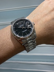 Rolex Day Date 118239 75018K白金，少有黑面