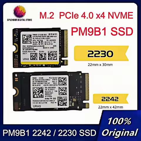 URAS Original PM9B1 512GB M.2 PCIE4.0 M.2 2242 2230 Solid State Drive M.2 Notebook NVME SSD Solid St