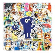 Creative Bluey Stickers 50pcs DIY Cartoon Cute Waterproof Stickers Luggage Suitcases Notebooks Stick