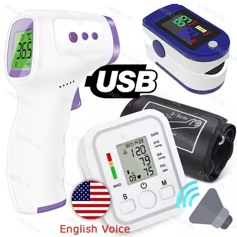 English Voice Digital Arm Blood Pressure Cuff Sensor Monitor BP Automatic Pressure Tonometer Tensiom