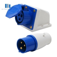 16 Amp 3 Pin Embedded Connection Waterproof Plug Socket