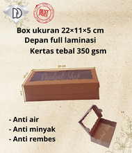 DUS KUE BROWNIES(1pak=10pcs) Uk 22x11x5 DPN Laminasi dalam, dus kue COD DUS KUE - DONAT DUS MAKANAN