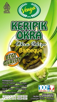 Kripik okra 800 ml 70 gr vegetarian chips sayur kering