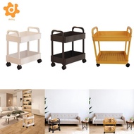 [utruiut0k] 2 Tier Utility Rolling Cart, 2 Tier Trolley Rack, Rolling Cart Serving Cart for Bedroom