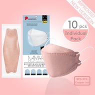 Coral Pink [Ready Stock] 4 ply 3D Korean Mask Disposable KF94 Face Mask BFE99% [Medeis x DAMAH]