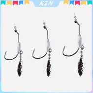[kzn] 4.5g 5.5g 7.2g With Lead Crank Hook Plus Glitter Wide Belly Single Hook With Sublead Head Hook