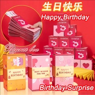 Red Packet Box Folding Bounce Box Surprise Jumping Box Red Envelope Creative Folding Carton Box