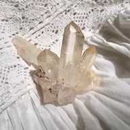 白水晶簇 晶牙帶特別紋路 印記 透閃亮 白晶 水晶原礦 天然原石