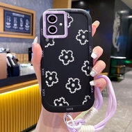 Samsung A06 4G A05 M05 F05 A05s Case Cute Flower Case With Lanyard