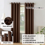 B4 Ready Made Curtain 90%Blackout Siap Jahit Langsir(Free Eyelet/Ring)Langsir RAYA Kain Tebal 100%Po