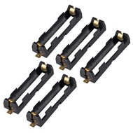 5pcs 18650 Battery Holder 1 Slot 3.7V 18650 Battery Clip Holder Box Storage Case with Soldering Pin 