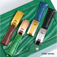 Rolex Watch Strap Leather Belt Original Black Green Submariner Daytona Yacht-Master Datejust GMT-Mas