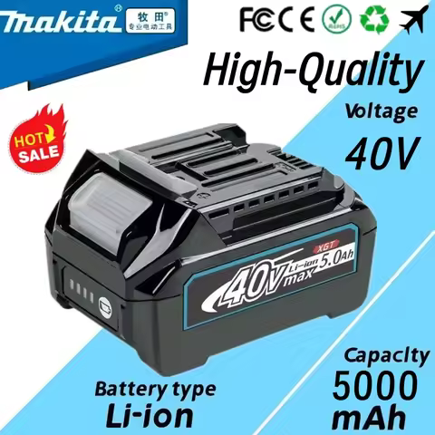 Original Makita 40V MAX XGT Lithium Ion Battery 5AH Battery BL4020 BL4025 BL4040 BL4050 BL4080