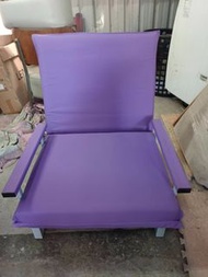 【尚典中古家具】紫色典雅單人布沙發床 中古*二手*布沙發*沙發床*懶人沙發*單人沙發*單人床