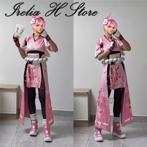Irelia H Kiriko Cosplay Costume from O W Kiriko sakura Set Kimono Dress Female