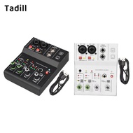 [dksqer] Audio Interface 2 Channel Audio Mixer, Compact Portable Professional Mixing  for Studio Rec