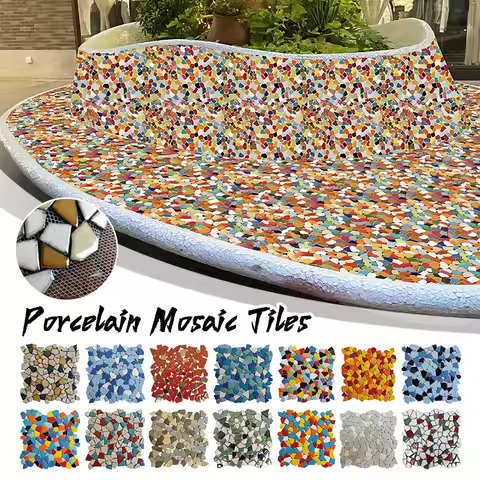 30x30cm Ceramic Pebble Mosaic Tiles Spa Pools Fish Ponds Bathrooms Anti-skid Floor Tiles Wall Backgr