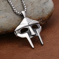 Fashion Vintage MF DOOM Mask Pendant Necklace Punk Hip Hop 316L Stainless Steel Skull Pendant for Me