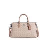Coach Georgia Satchel Bag In Signature Canvas Sand Taupe CW422