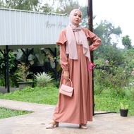 PREMIUM WOMEN'S CLOTHES ALANDA DRESS IMPORTED HAZELNUT MATERIAL/ TS0475