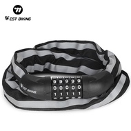 WEST BIKING Reflective Bike Chain Lock Upgrade 5-Digit Password Motorcycle Cycling Security Anti-The