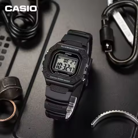 Original Casio W-218H-1A Digital Sports Watch for Men Waterproof Multifunctional Chronograph Casual 