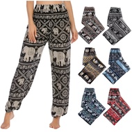 (SUPER COMFY) HM Women Batik Elephant Long Pant Loose Wide Leg Pant Casual Pant Seluar Gajah Seluar 