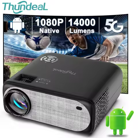 ThundeaL 1080P Projector TD97 WiFi Android LED Full HD Projector 2K 4K Video Proyector TD97W Home Th