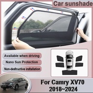 Car Mesh Sun Shade For Toyota Camry XV70 2018~2024 Daihatsu Altis Window Magnetic Visor Sunshade Cur