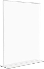 Acrylic Sign Holder, A4 Clear Plastic Double Sided Picture Frames for Desk Display，Paper Desk Displa
