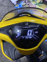 หน้าจอแก้วดิจิตอลพื้นดำสำหรับ Yamaha Aerox 155มาตรวัดความเร็ว แสดงผลเวลา ระยะทาง  Aerox 155 lexi155