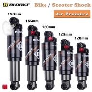 BLOOKE จักรยาน Air โช้คอัพสำหรับด้านหลัง/ด้านหน้า120/125/150/165/190Mm สำหรับ MTB จักรยาน E-Bike Kindshock Mountain จักรยานสกู๊ตเตอร์ M365 KUGOO M5 M4