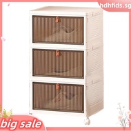 3/4 Tier Stackable Storage Boxes with Lids,Sturdy PP Matterial, Foldable Plastic Storage Unit for To